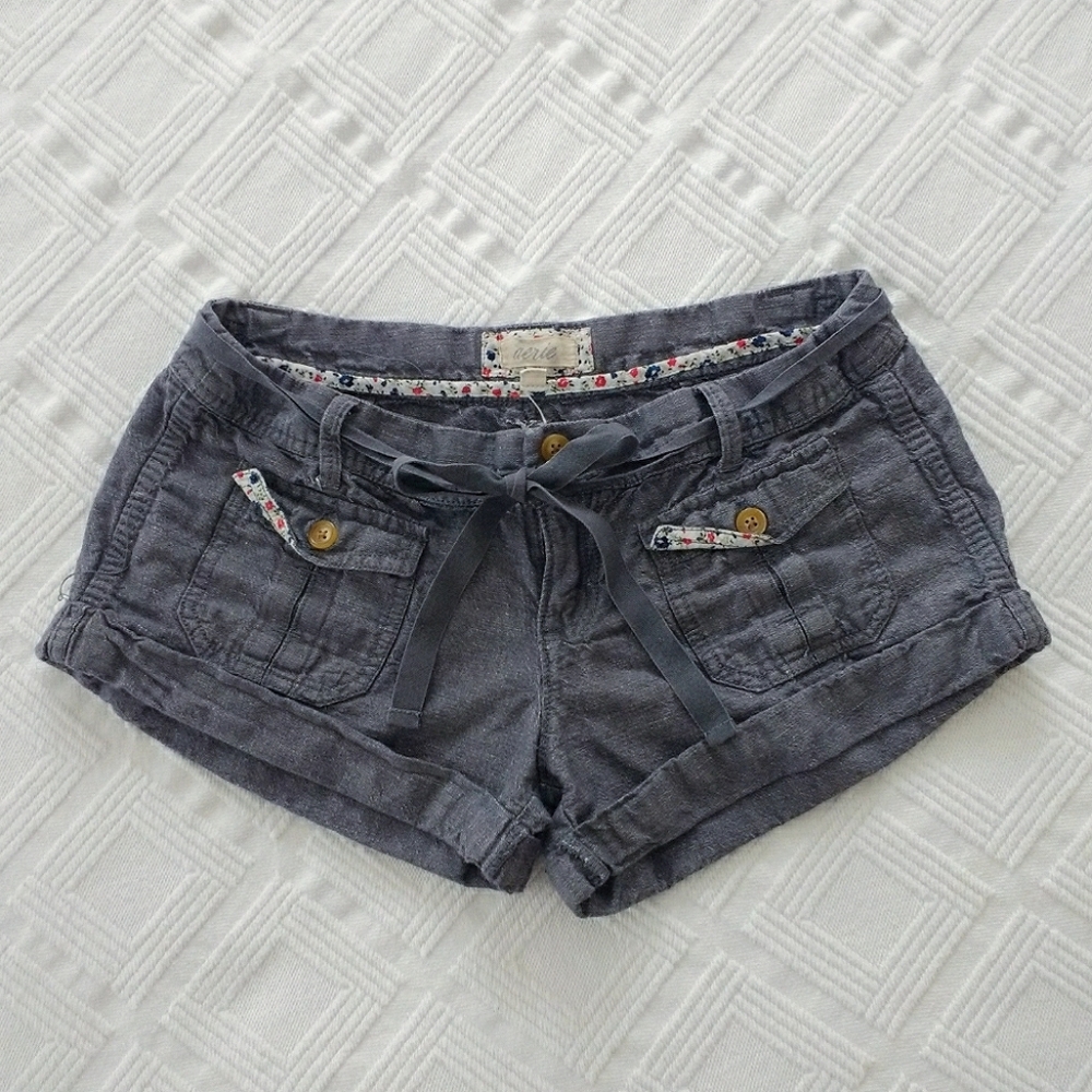 Aerie Cotton Floral Short Shorts Y2K